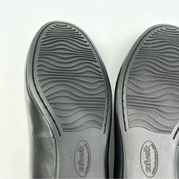 6.5W 6.5 WIDE WIDTH Softwalk Women's Sonoma Black Leather Ballet Flats Shoes NEW - Picture 11 of 15